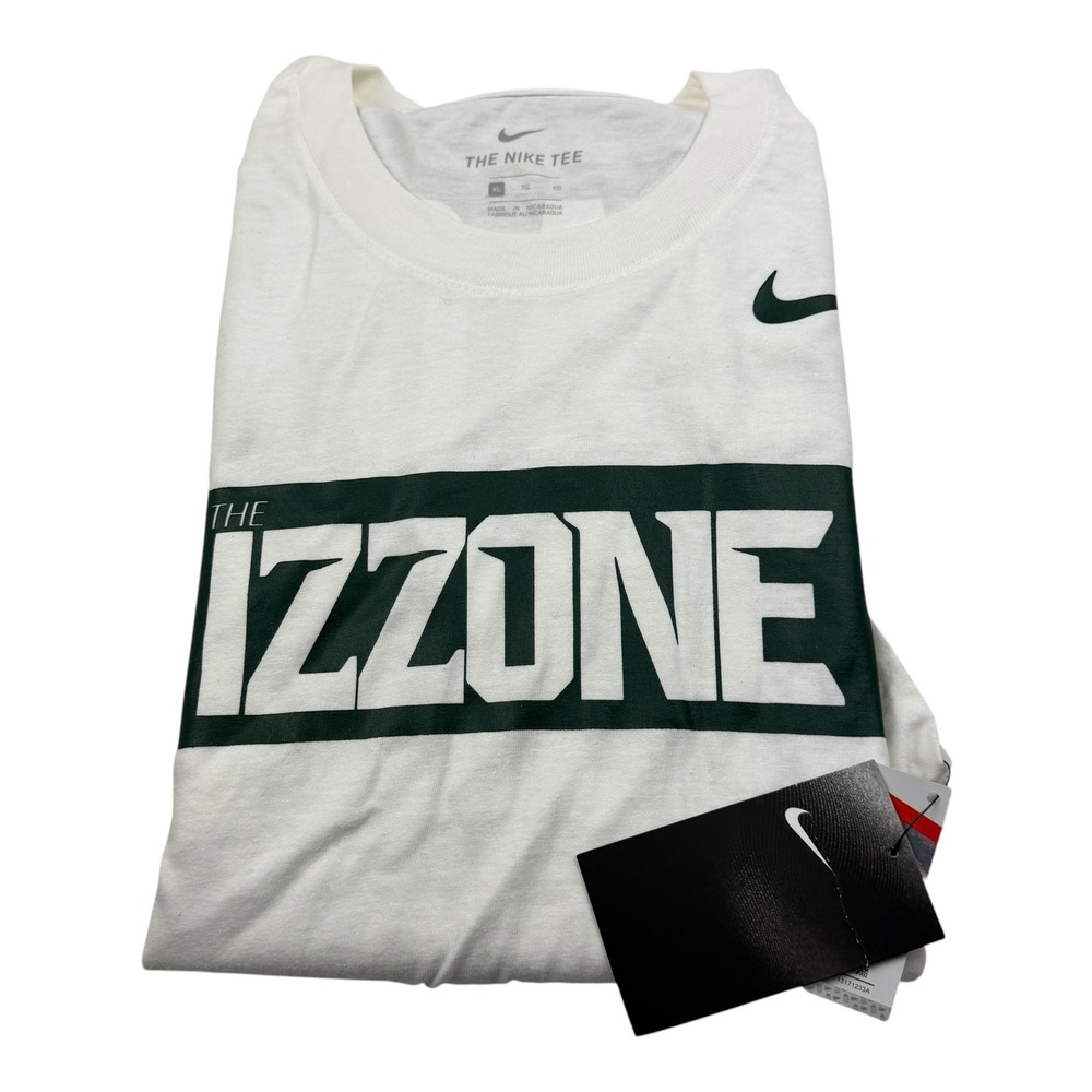 Nike Michigan State Spartans The Izzone Back Home White Graphic T-Shirt Mens XL